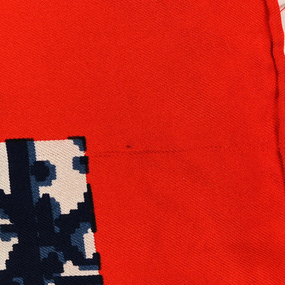 Christian Dior Silk Monogram Scarf Navy Red 4 of 4