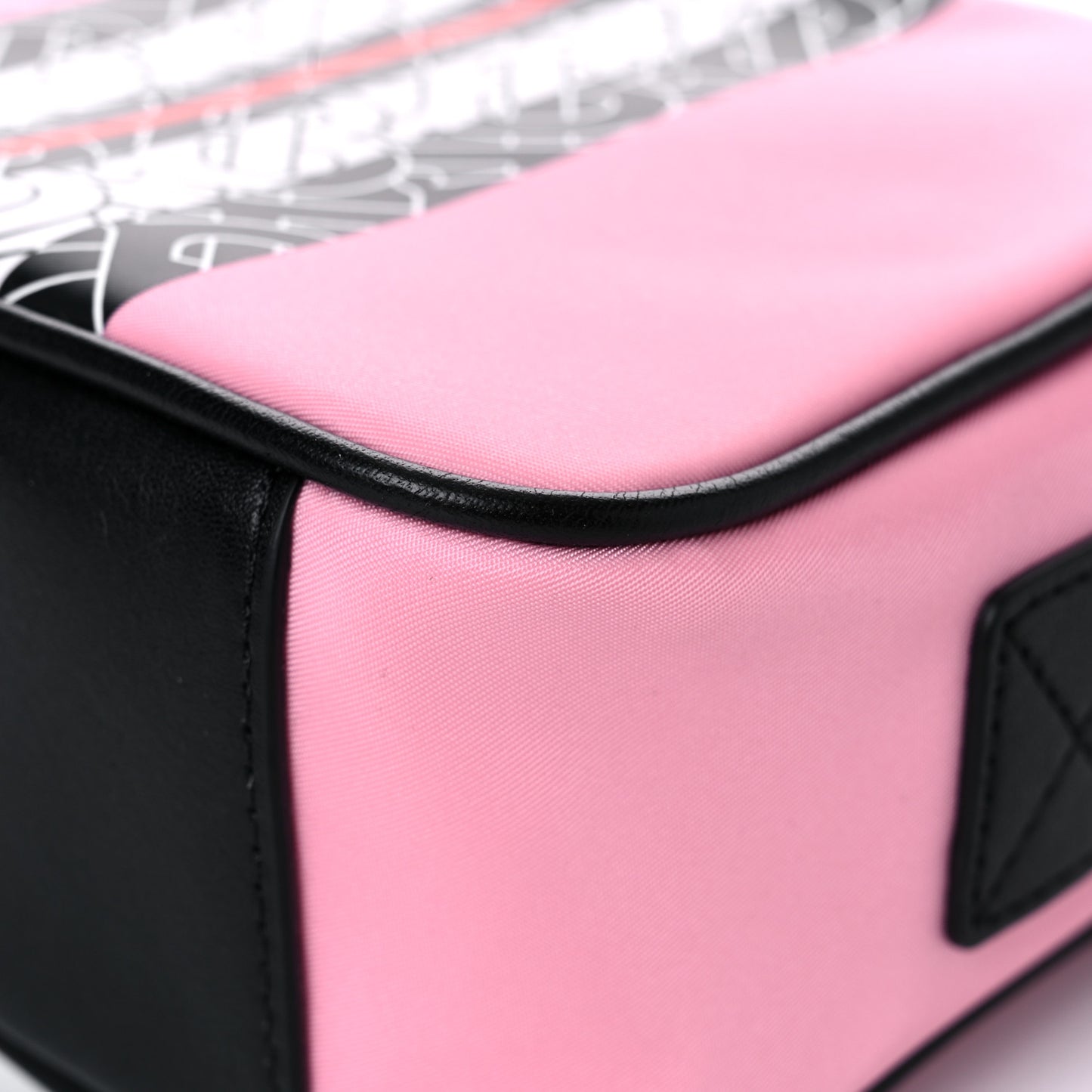 E-Canvas Monogram Stripe Crossbody Bag Pink