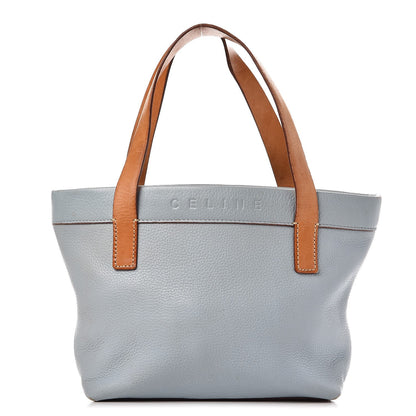 Celine Drummed Calfskin Small Open Tote Blue 1 of 17