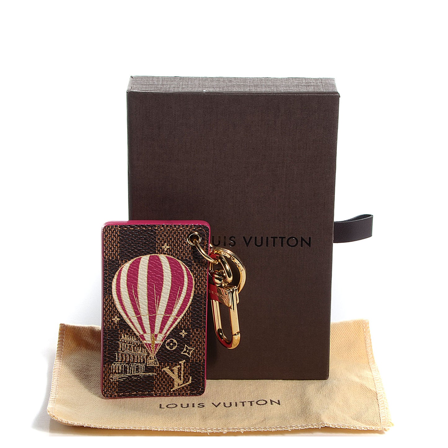Damier Ebene Illustre Air Balloon Bag Charm Grenade