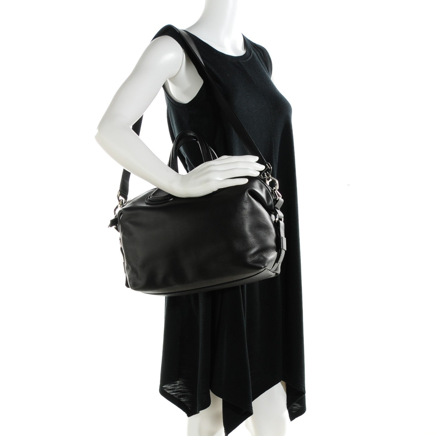 Givenchy Waxy Grained Calfskin Small Nightingale Black 2 of 7