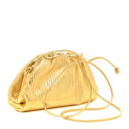 Bottega Veneta Metallic Bark Calfskin The Mini Pouch Gold 2 of 9