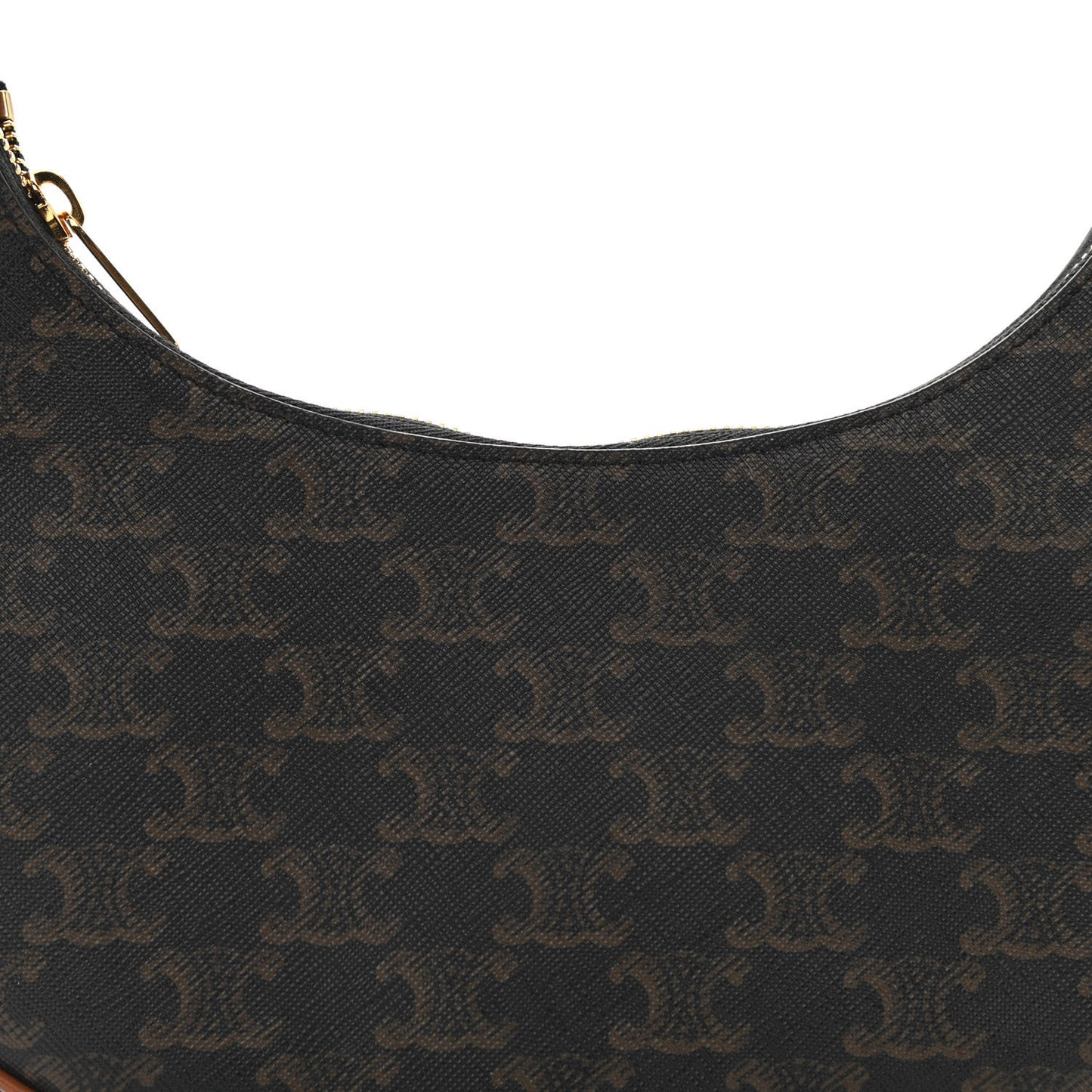 Triomphe Canvas Calfskin Ava Shoulder Bag Tan