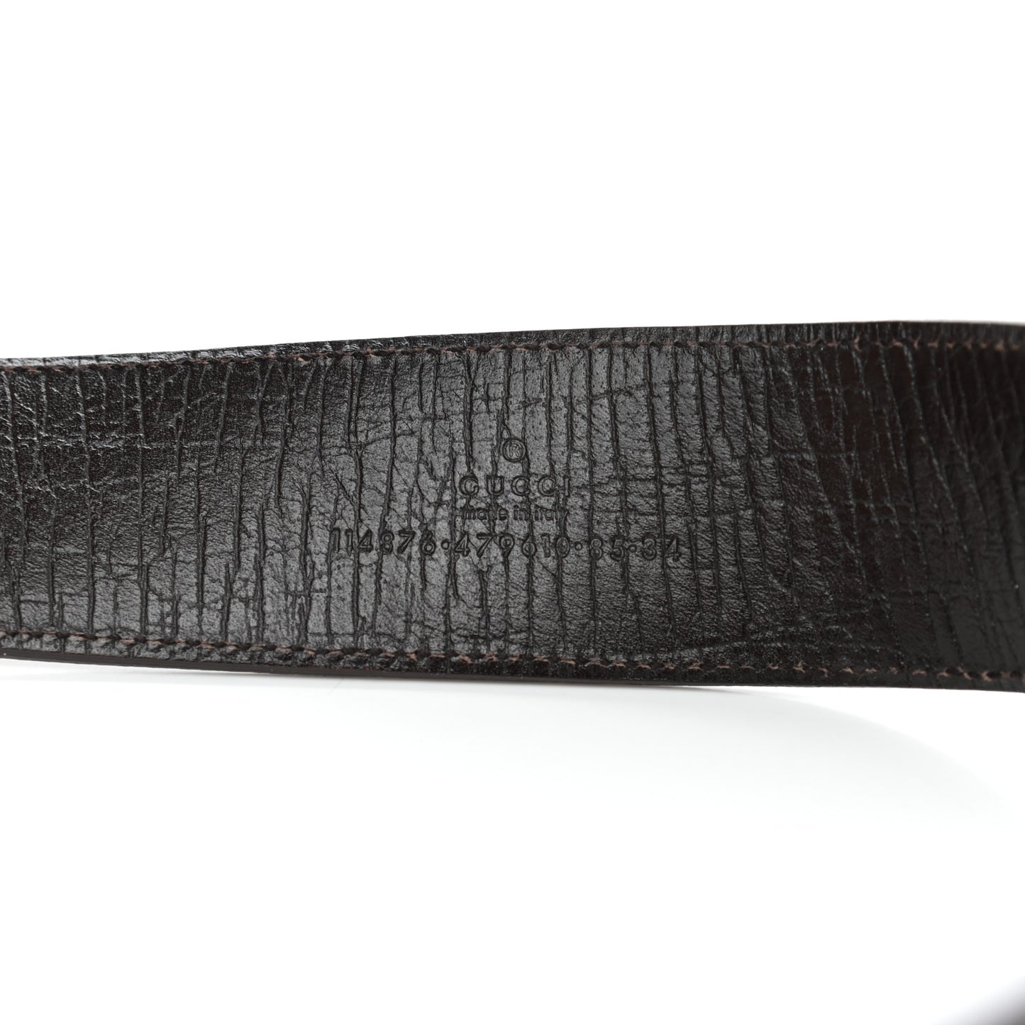 GG Supreme Monogram Interlocking G Belt 85 34 Dark Brown