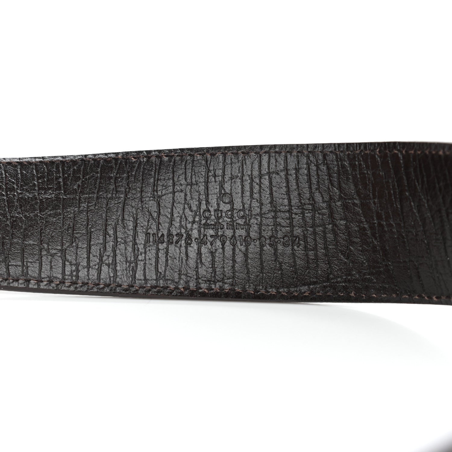 Gucci GG Supreme Monogram Interlocking G Belt 85 34 Dark Brown 5 of 5