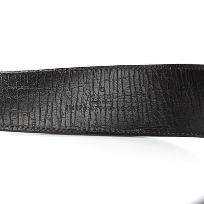 Gucci GG Supreme Monogram Interlocking G Belt 85 34 Dark Brown 5 of 5