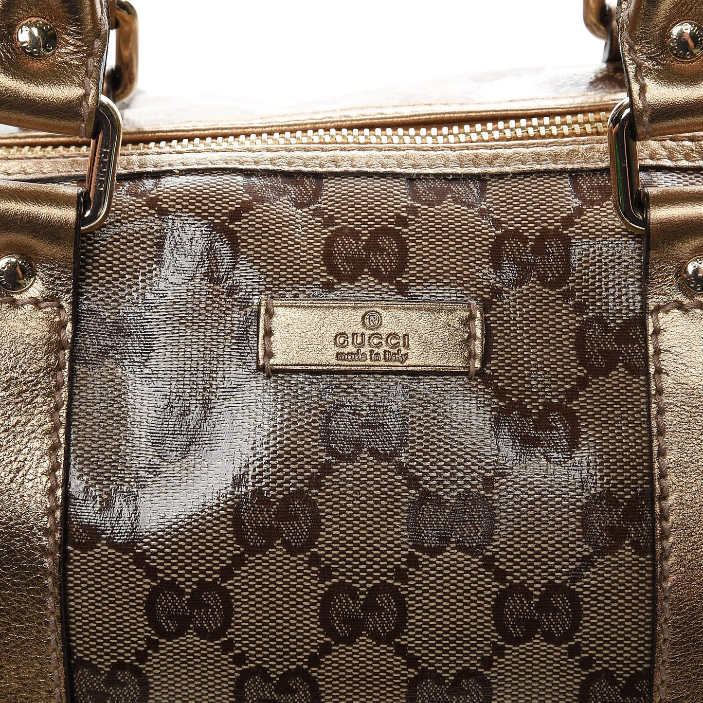 Crystal Monogram Medium Joy Boston Gold