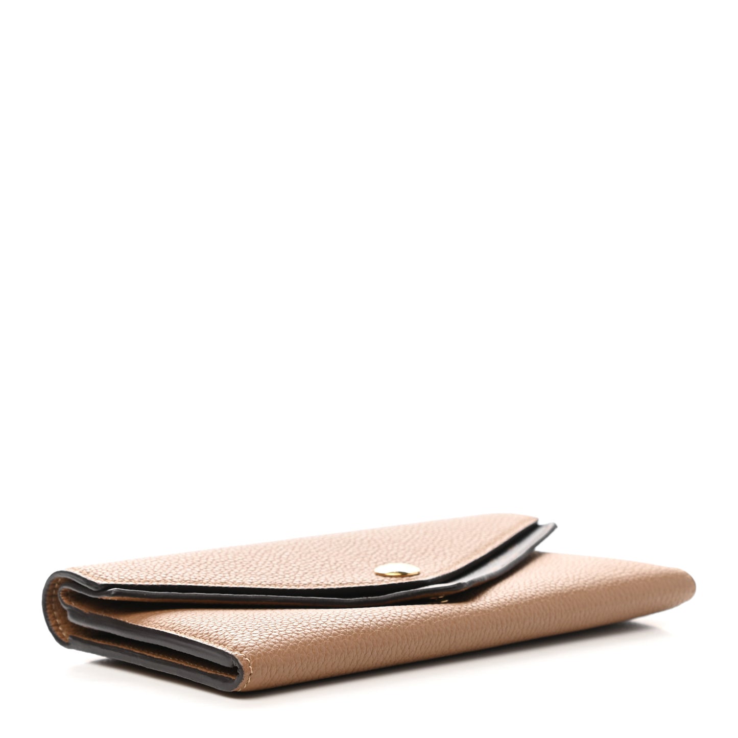 Calfskin Double V Wallet Sesame