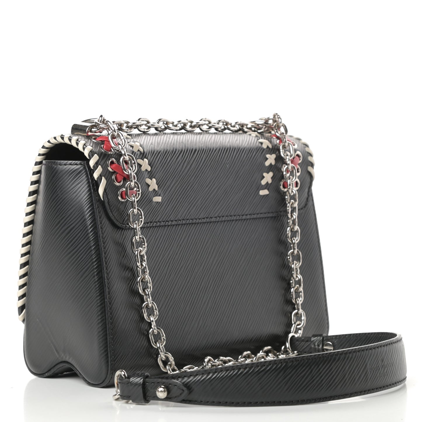 Epi Braided Twist Shoulder Bag MM Black