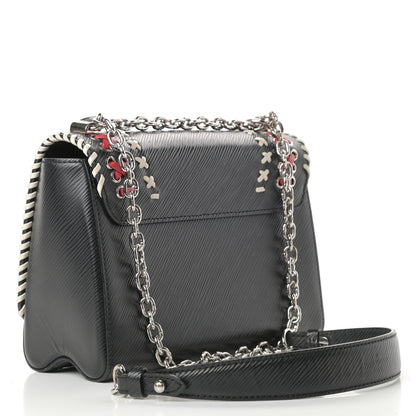 Louis Vuitton Epi Braided Twist Shoulder Bag MM Black 3 of 11