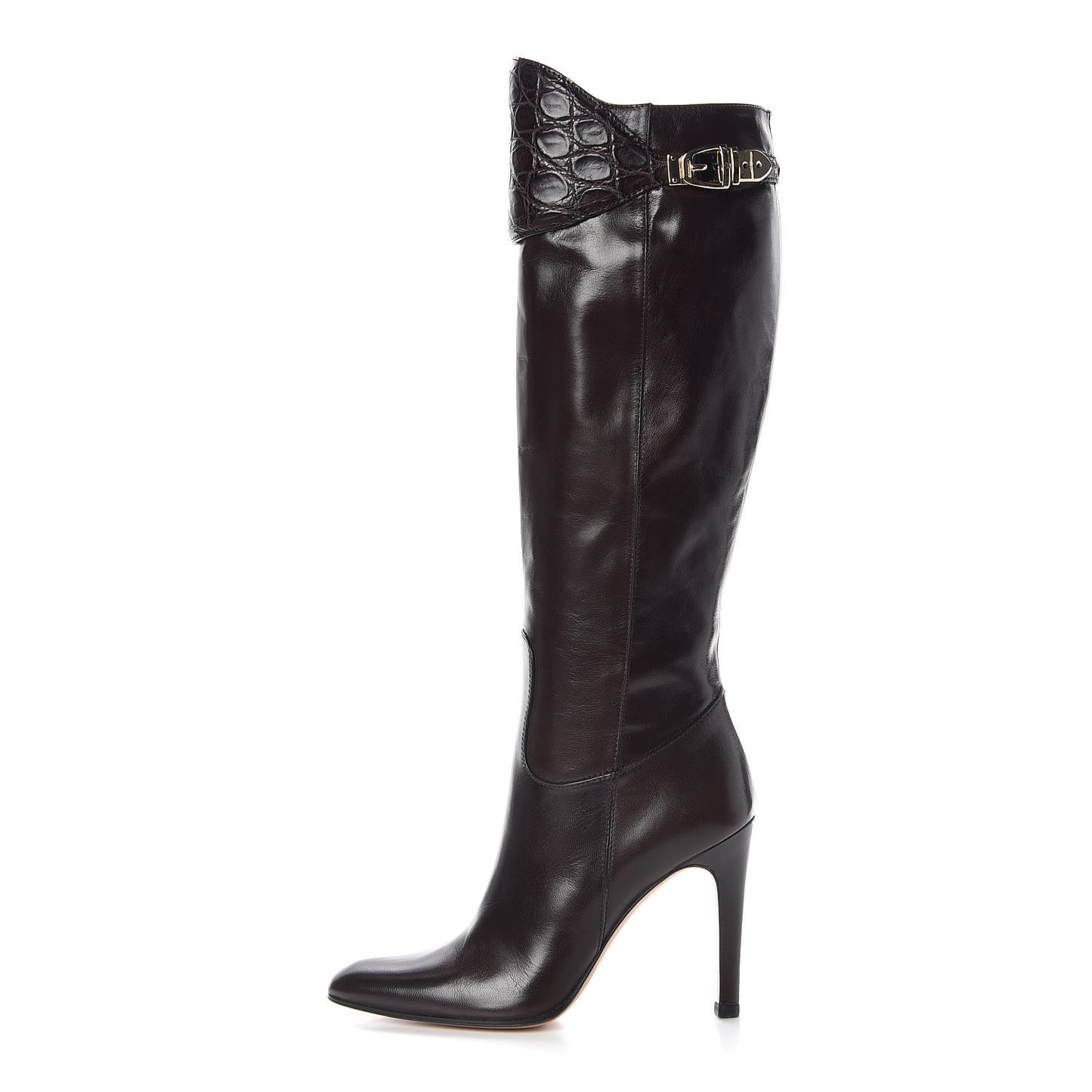 Alligator Malaga Kid Tall Boots 37 Marrone
