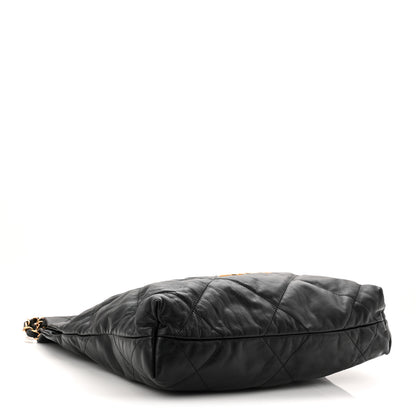 Chanel Shiny Calfskin Quilted Small Chanel 22 Black 4 of 10
