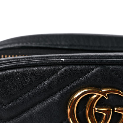 Gucci Calfskin Matelasse Mini GG Marmont Chain Shoulder Bag Black 20 of 25