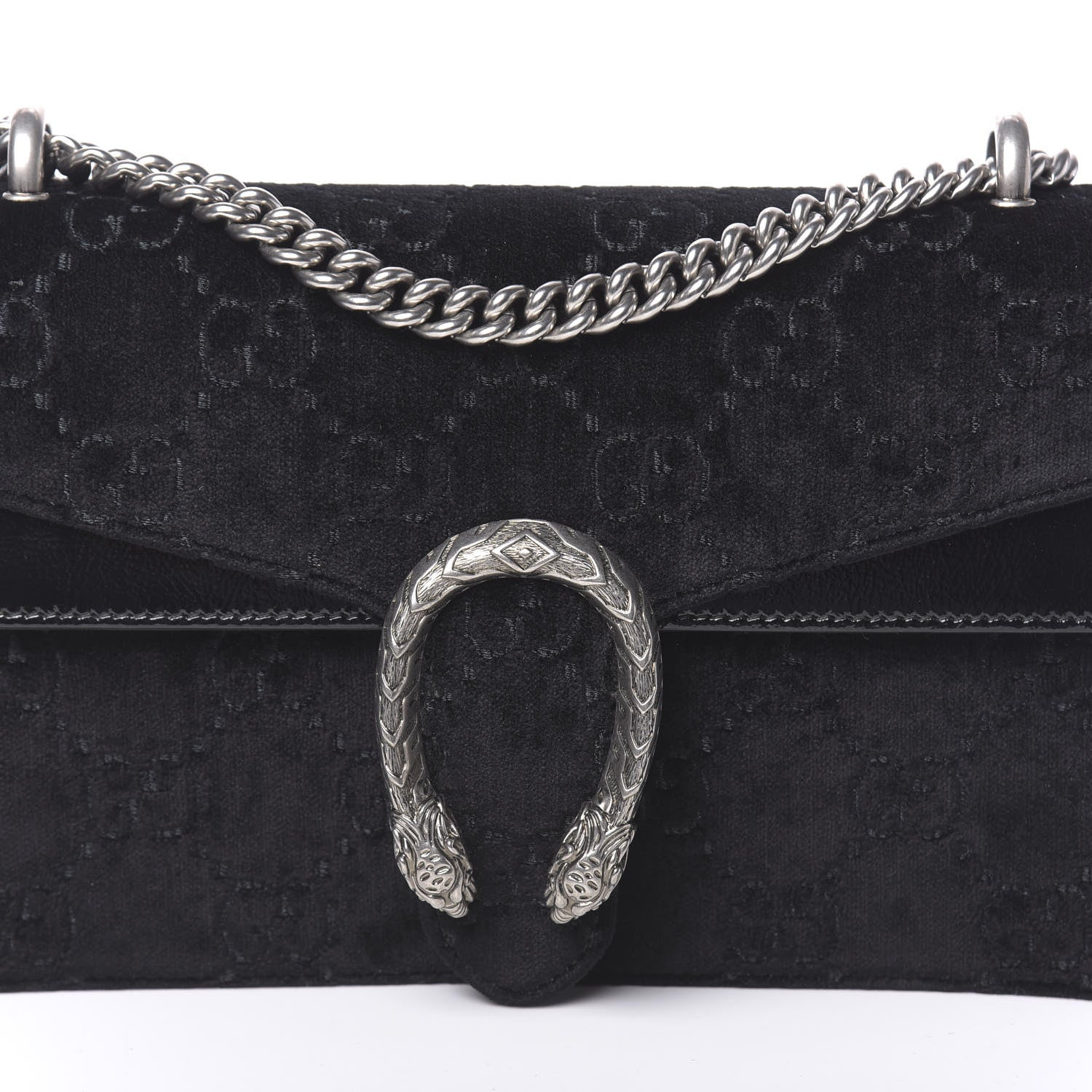 Gucci Velvet GG Monogram Small Dionysus Shoulder Bag Black 10 of 10