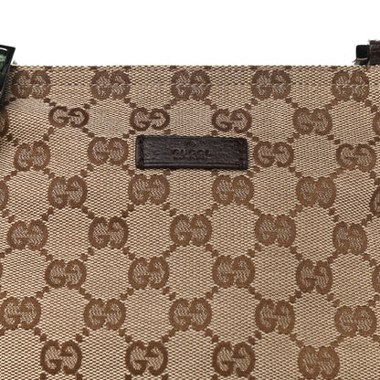 Gucci Monogram Web Small Flat Messenger Bag Brown 8 of 10