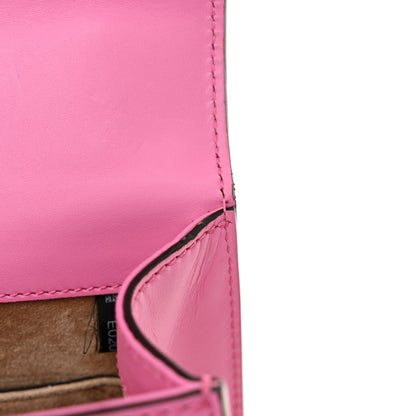 Gucci Vitello Fontanella Web Mini Sylvie Chain Shoulder Bag Pink Tropical Flower 12 of 14