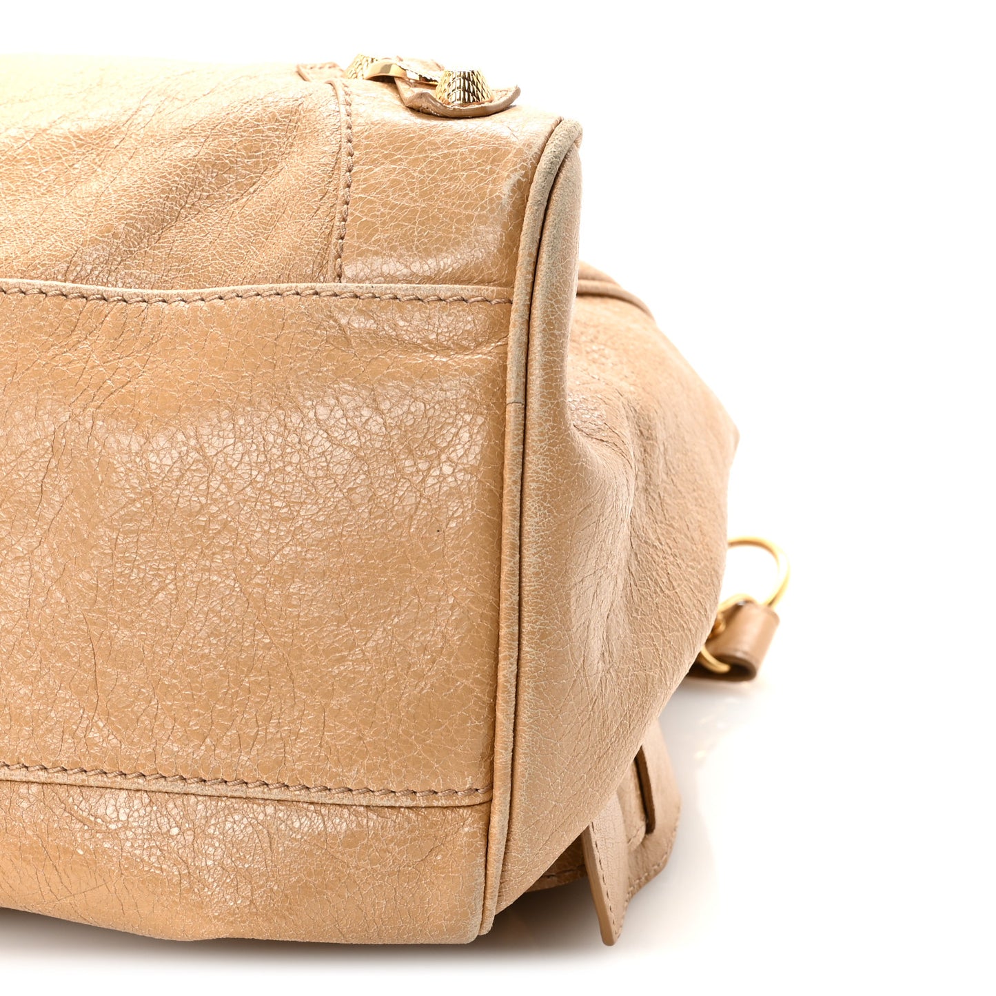 Agneau Giant 12 Gold Hardware Velo  Beige
