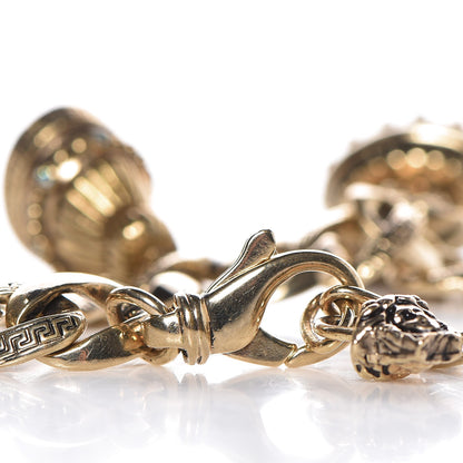 Versace Enamel Crystal Medusa Chain Charm Bracelet Gold Multi 3 of 3