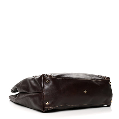 Gucci Calfskin Large Britt Shoulder Bag Dark Brown 4 of 12