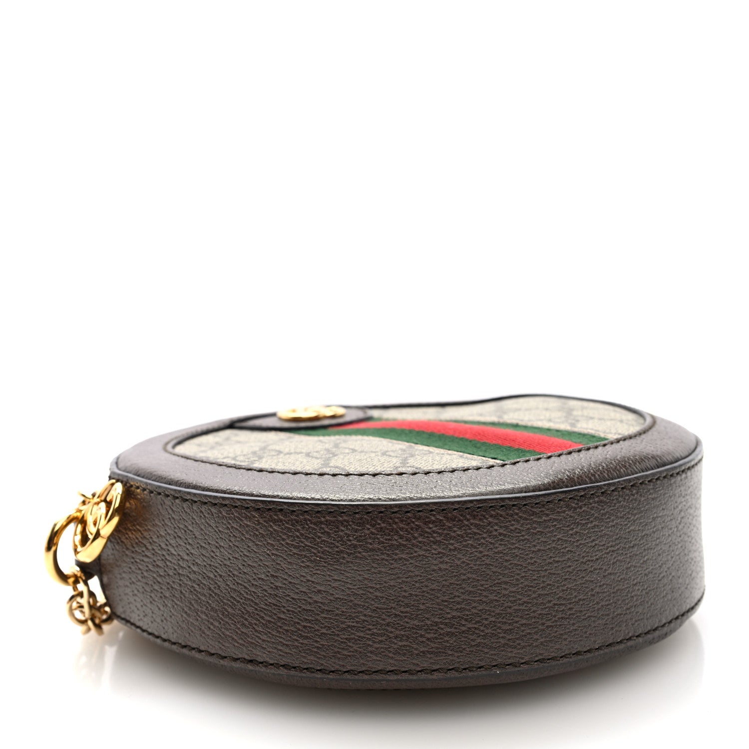 Gucci GG Supreme Monogram Web Mini Ophidia Round Shoulder Bag Brown 4 of 10