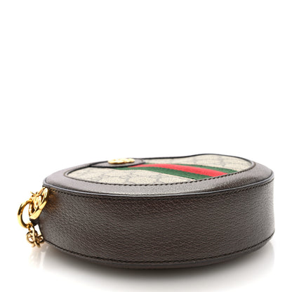 Gucci GG Supreme Monogram Web Mini Ophidia Round Shoulder Bag Brown 4 of 10
