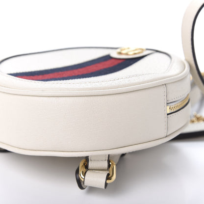 Gucci Textured Calfskin Web Mini Ophidia Round Backpack Mystic White 6 of 10