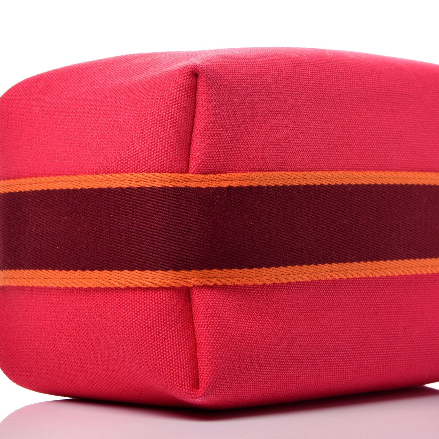 Hermes Canvas Small Bride-A-Brac Pouch Hibiscus 8 of 9
