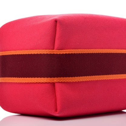 Hermes Canvas Small Bride-A-Brac Pouch Hibiscus 8 of 9