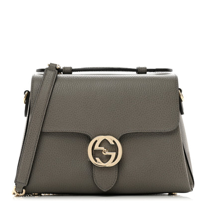 Gucci Dollar Calfskin Interlocking G Top Handle Shoulder Bag Loess 1 of 11