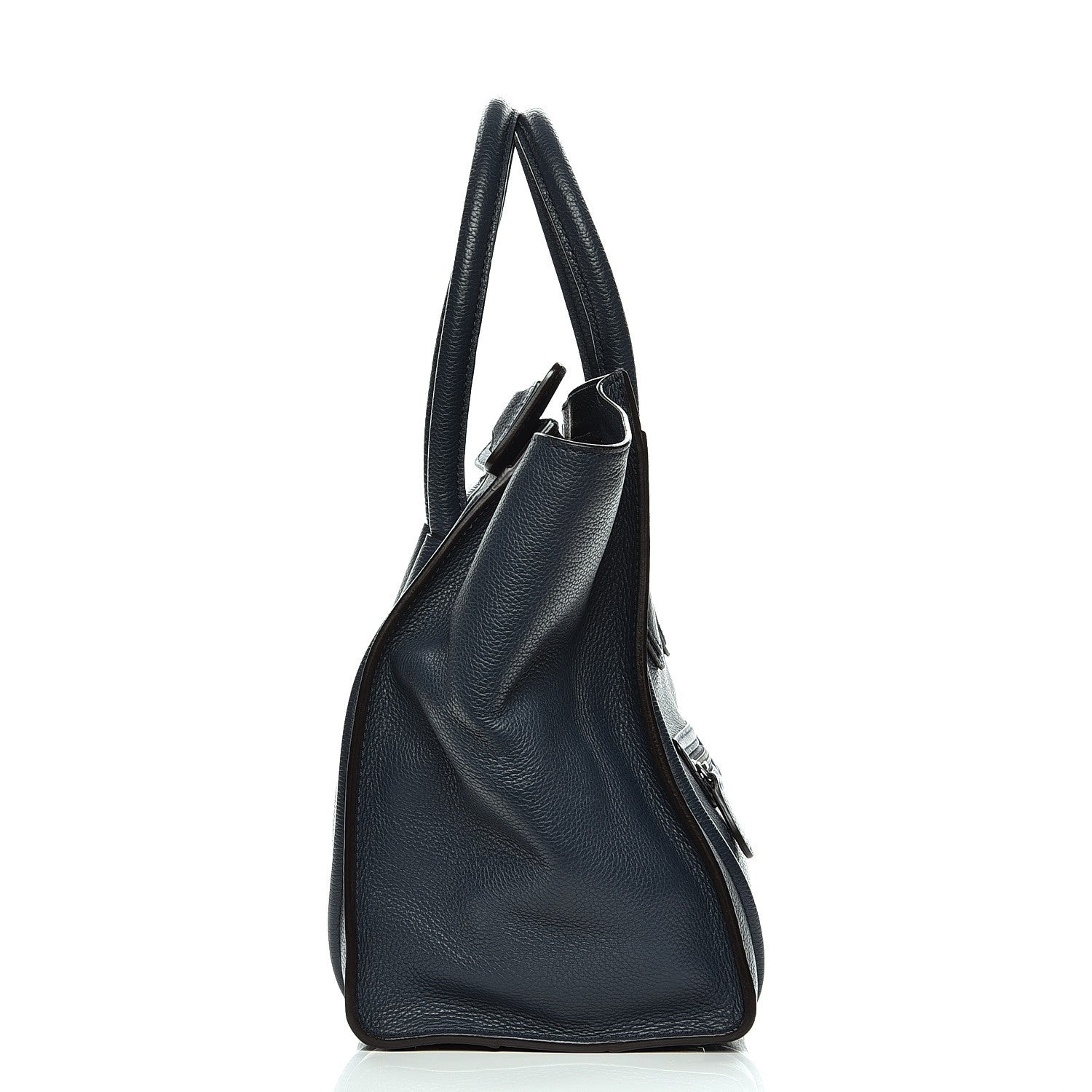 Celine Drummed Calfskin Mini Luggage Orage 10 of 10