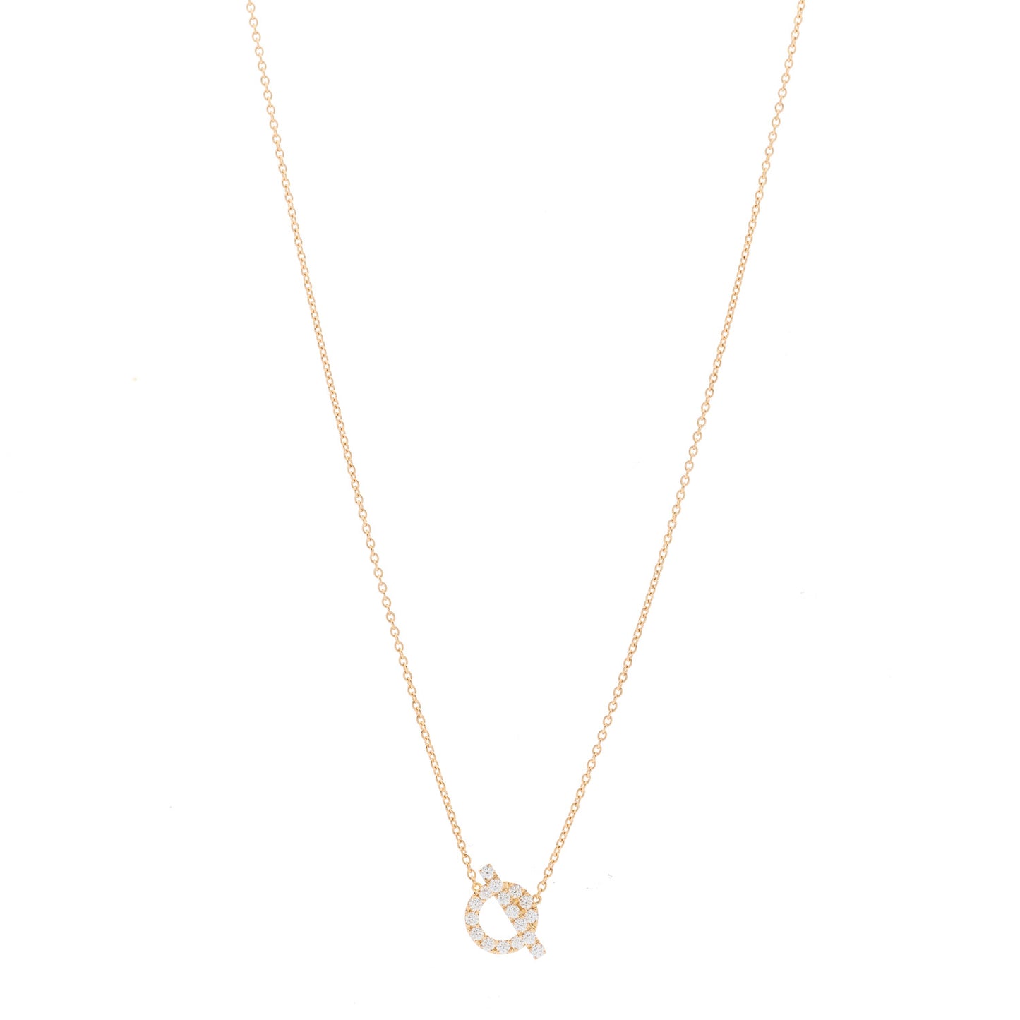 18K Rose Gold Diamond Finesse Pendant Necklace