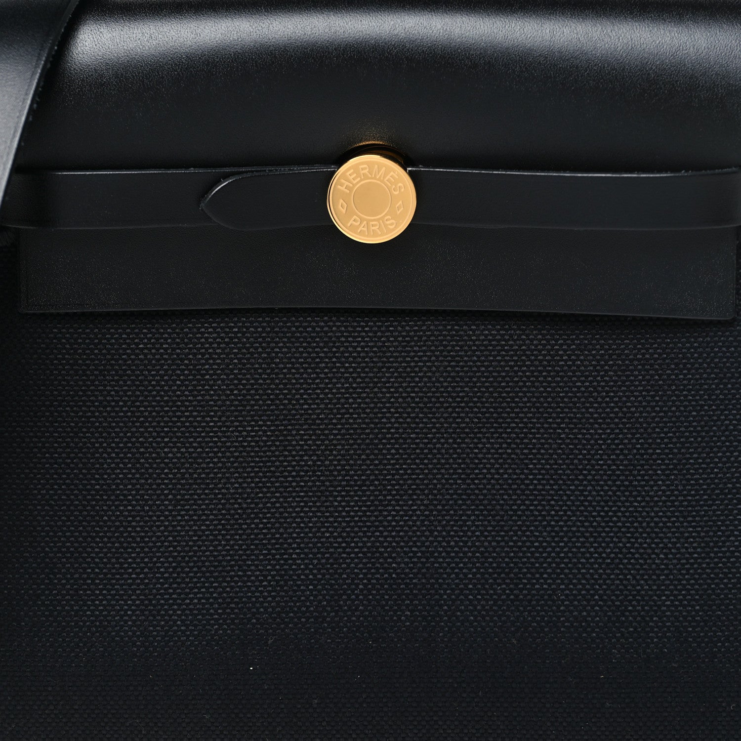 Hermes Military Toile Vache Hunter Herbag Zip Retourne 20 Black 8 of 11