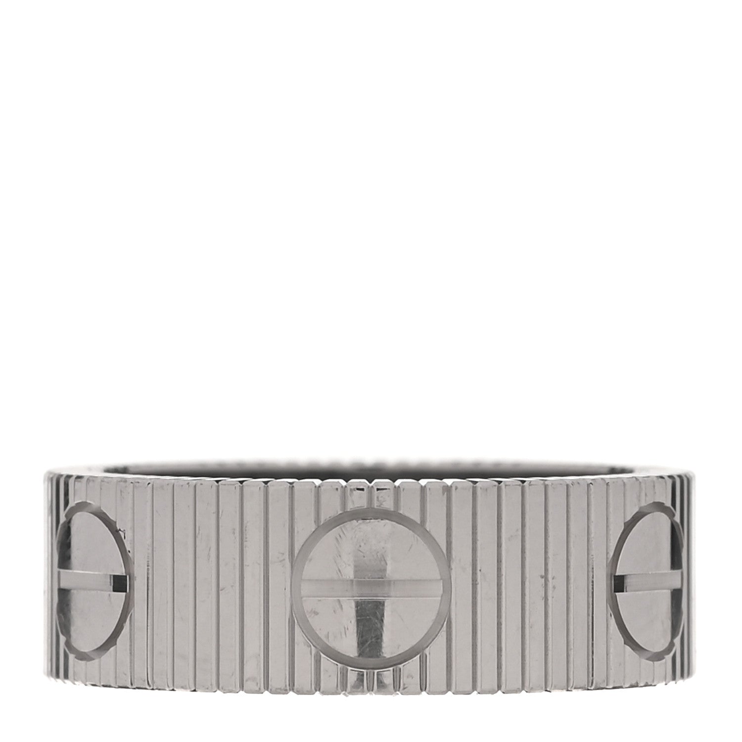 Cartier 18K White Gold 6.5mm LOVE Unlimited Ring 53 6.5 3 of 5
