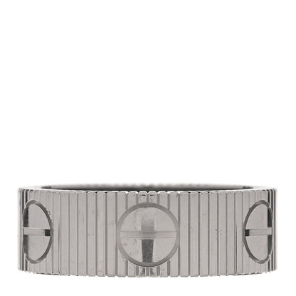 Cartier 18K White Gold 6.5mm LOVE Unlimited Ring 53 6.5 3 of 5