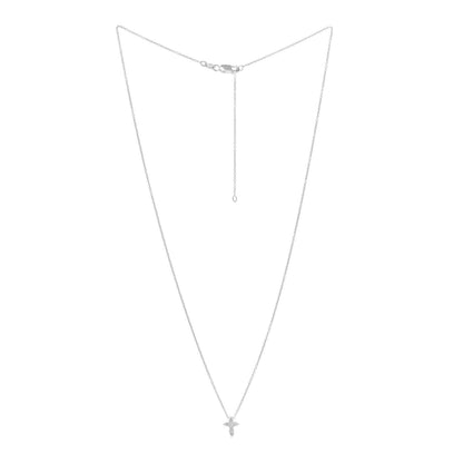 Roberto Coin 18K White Gold Diamond Tiny Treasures Baby Cross Pendant Necklace 3 of 9