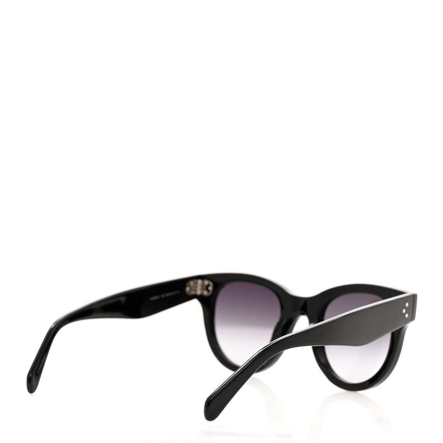 Celine Acetate Round Sunglasses CL4003IN Black 4 of 7