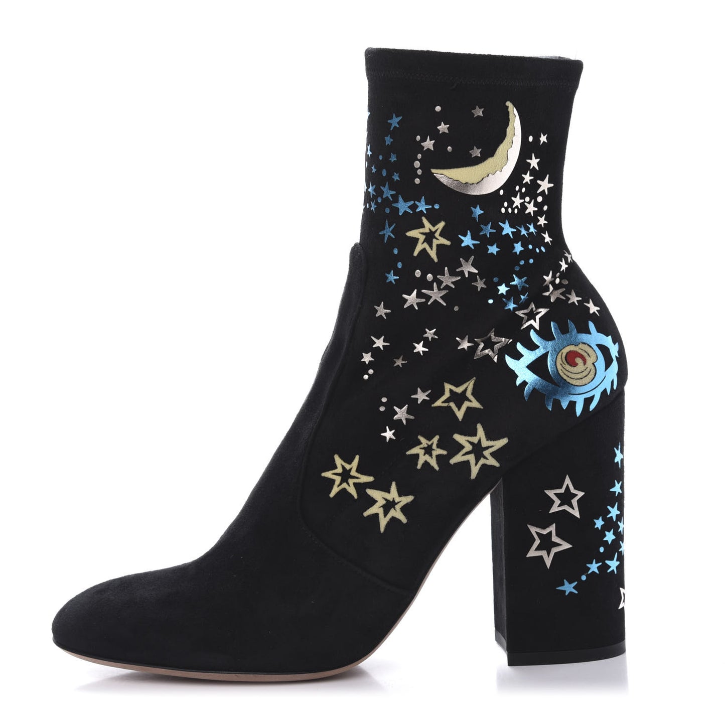 Suede Stretch Astro Couture 100mm Ankle Boots 40 Black