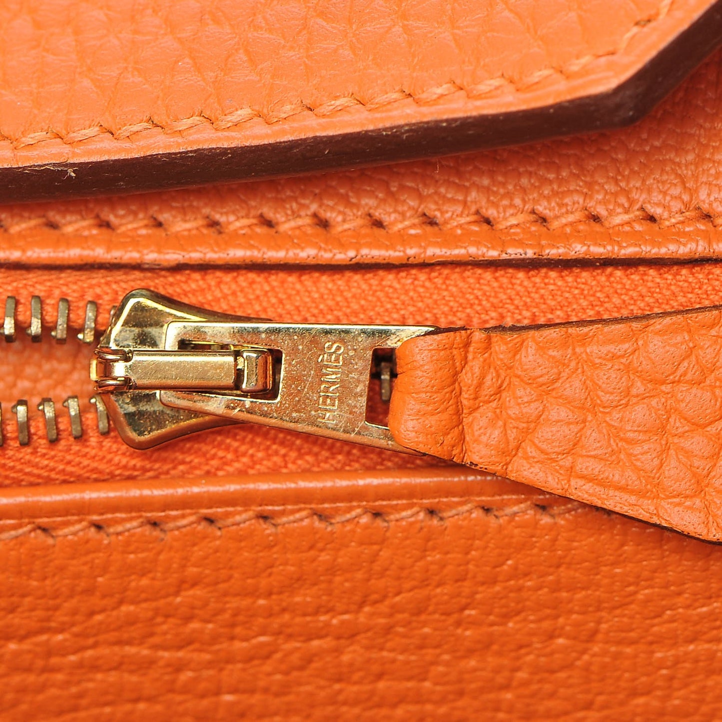 Taurillon Clemence Birkin 35 Orange
