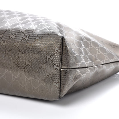 Gucci Imprime Monogram Medium Zippered Shopping Tote Pewter 6 of 9