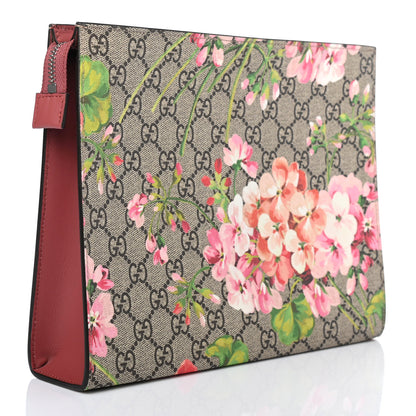 Gucci GG Supreme Monogram Blooms Large Cosmetic Case Beige Multicolor Dry Rose 3 of 7
