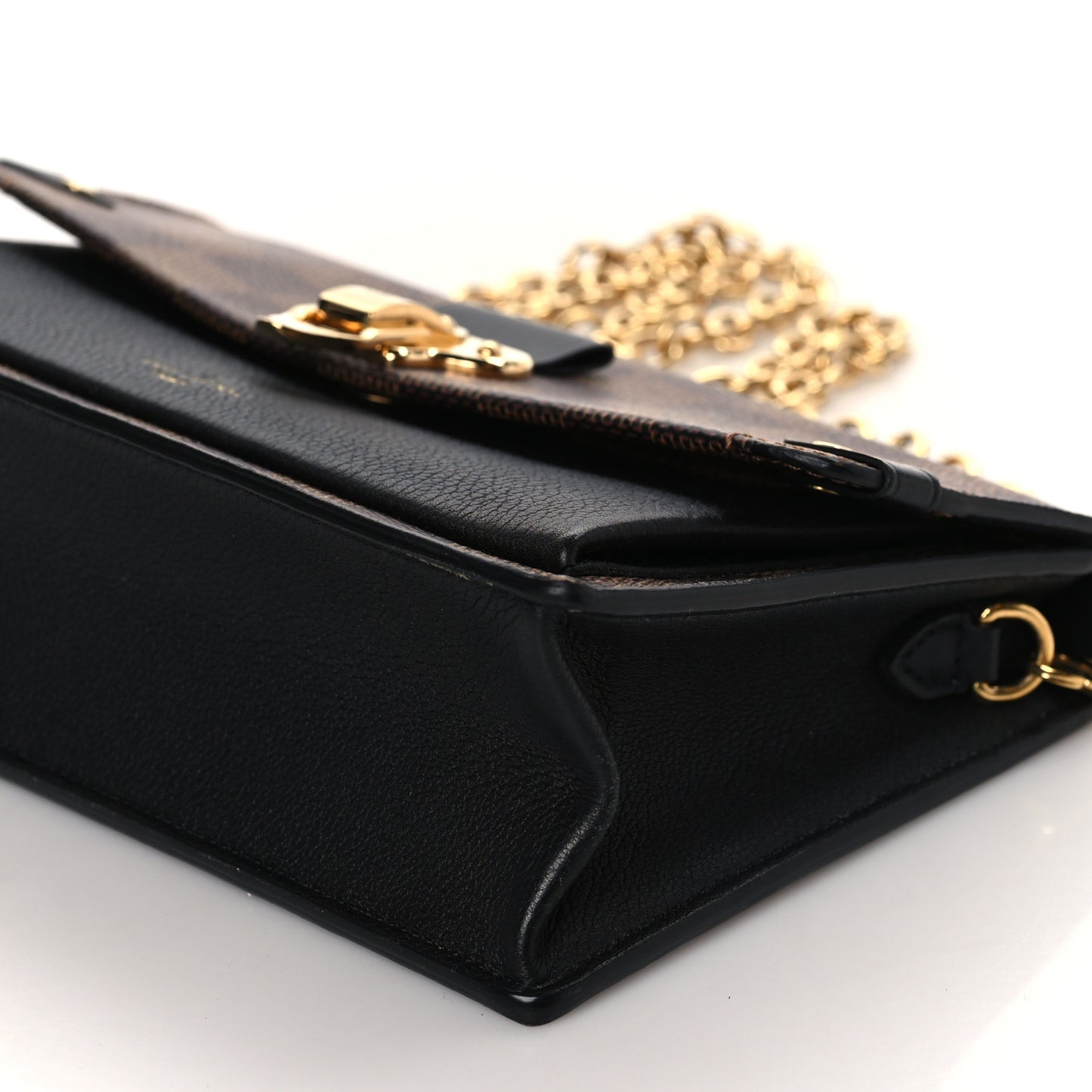 Damier Ebene Vavin Chain Wallet Black