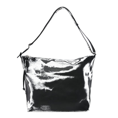 Loewe Supple Smooth Calfskin Jacquard Medium Cubi Crossbody Bag Black 1 of 9