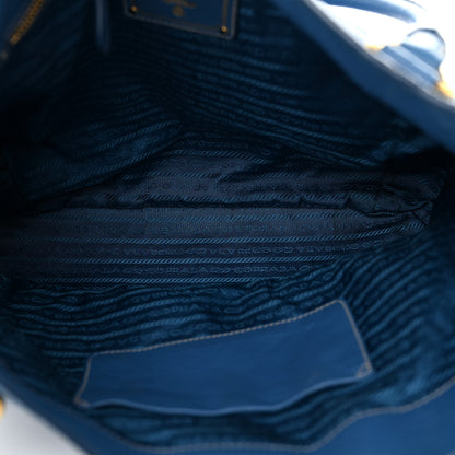 Prada Vitello Daino Shopping Tote Cobalto 5 of 14