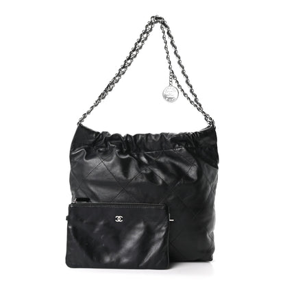 Chanel Shiny Calfskin Quilted Small Chanel 22 Black 3 of 11