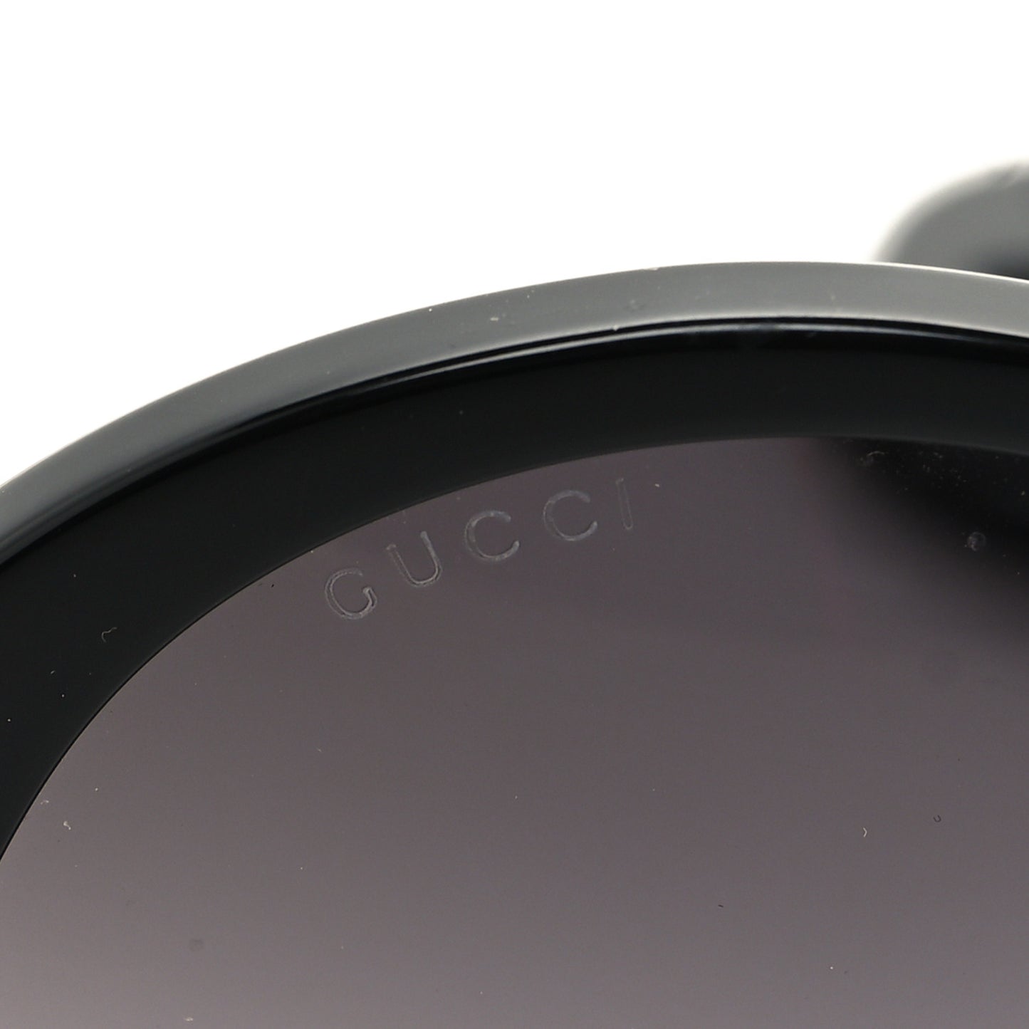 Acetate Detachable Charm Oversized Frame Round Sunglasses GG0726S Black