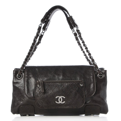 Chanel Glazed Caviar Pocket In The City Tote Brown 1 of 7