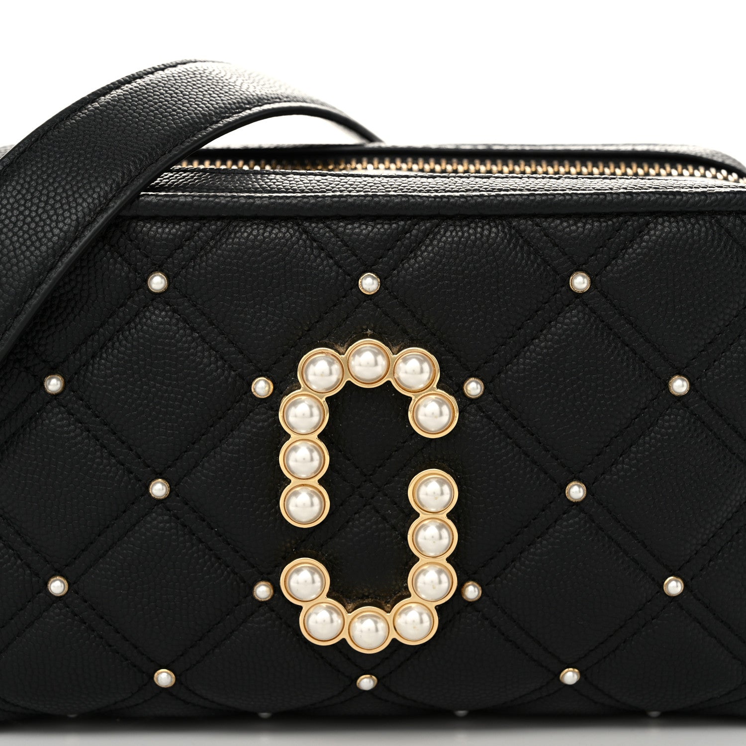 Marc Jacobs Calfskin Quilted Pearl The Softshot 21 Bag Black 8 of 10