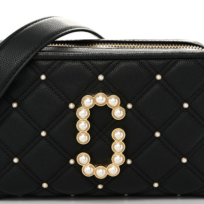 Marc Jacobs Calfskin Quilted Pearl The Softshot 21 Bag Black 8 of 10