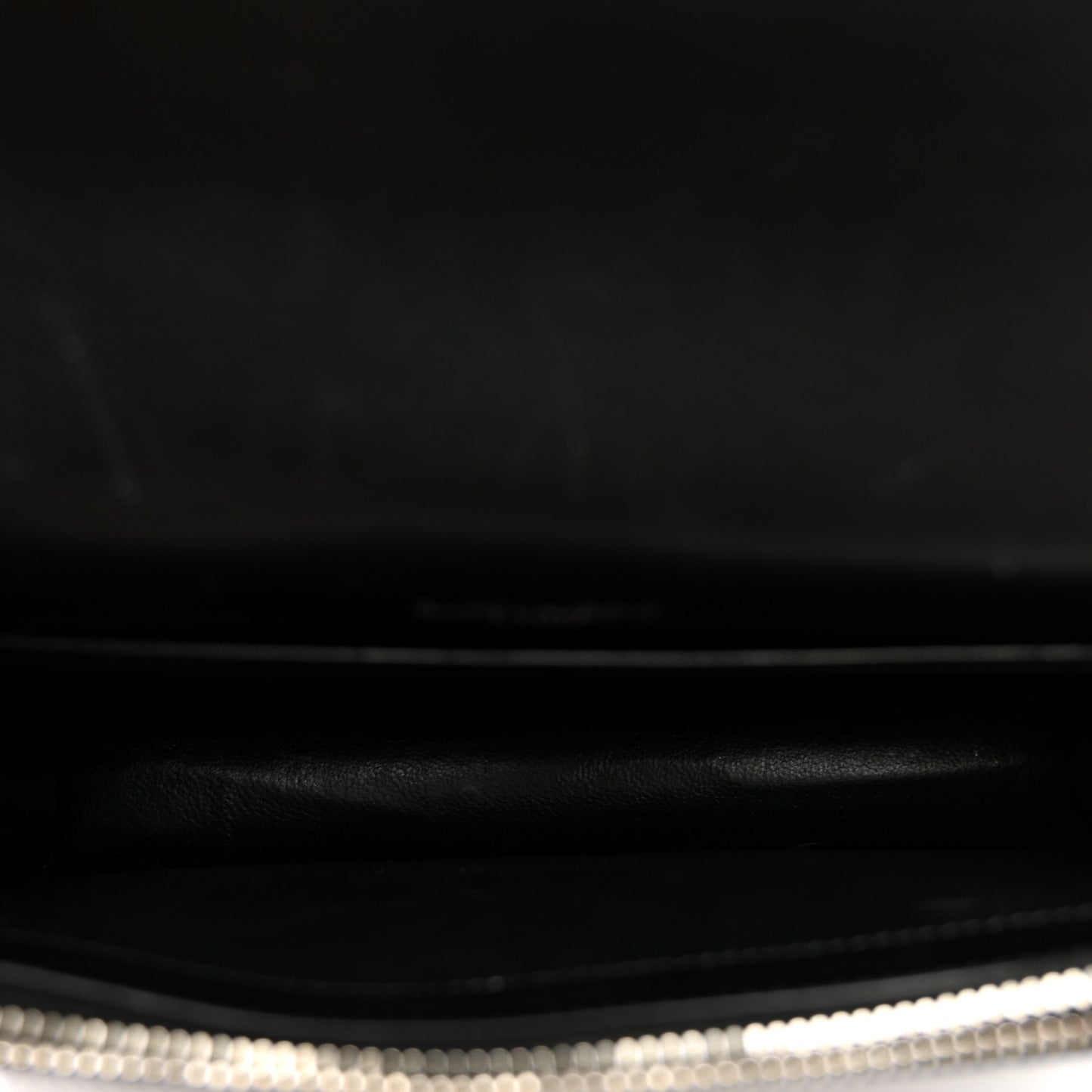 Calfskin Crocodile Embossed Kate Monogram Tassel Chain Wallet Black
