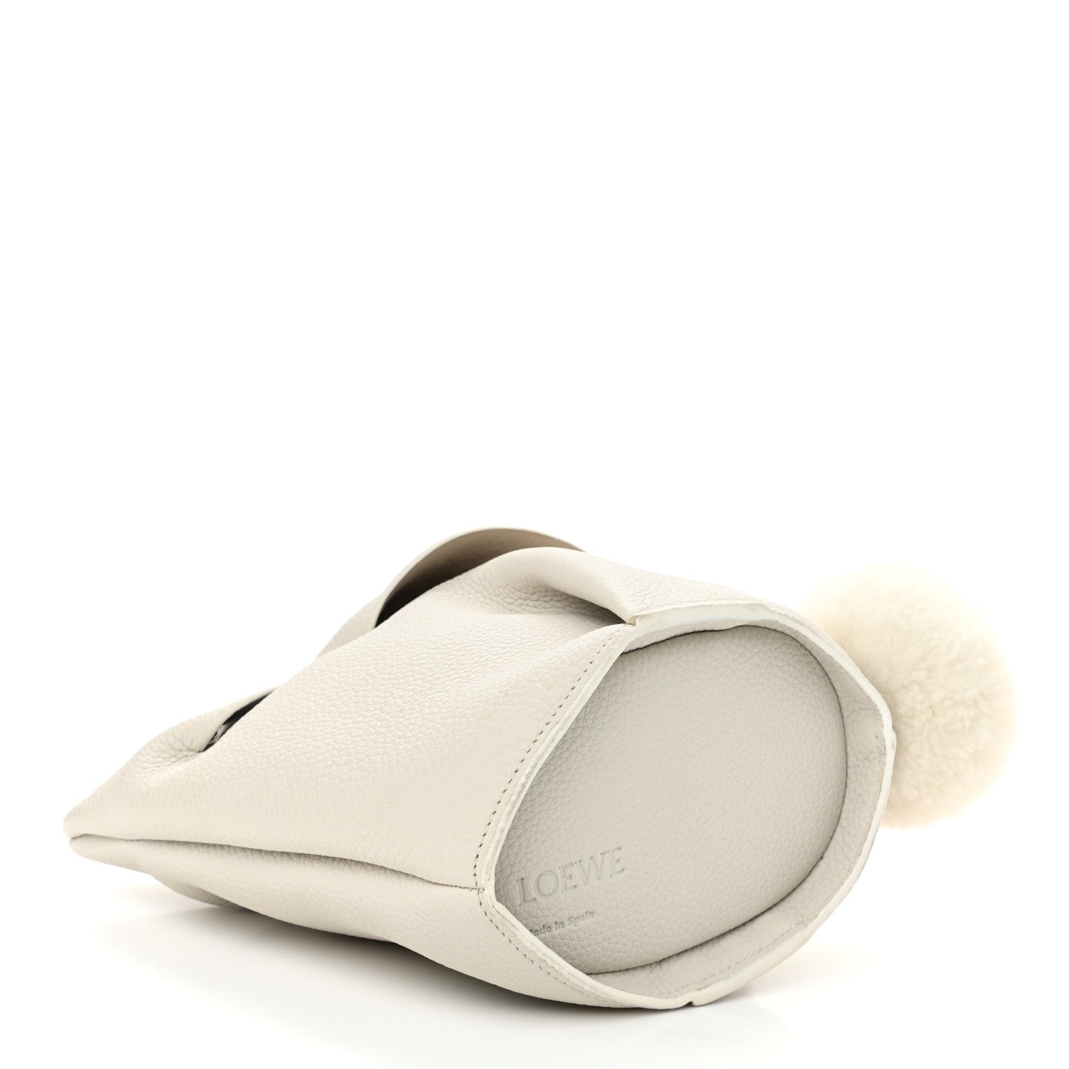 Loewe Calfskin Shearling Mini Bunny Crossbody Bag White 4 of 11